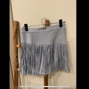 NBD Revolve fringe mini skirt